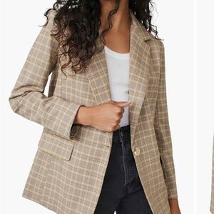 Free People Crosby Plaid Blazer